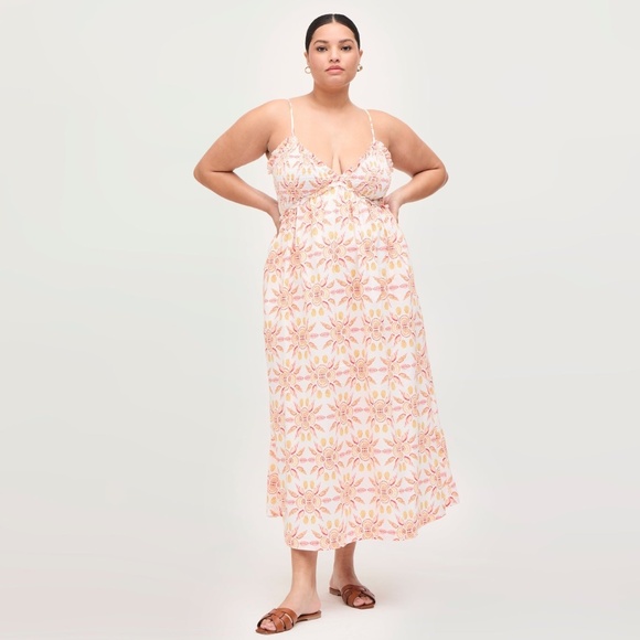 Hill House Home Sydney Nap Dress Orange Shell NWT i Mosaic Cotton Size XXL